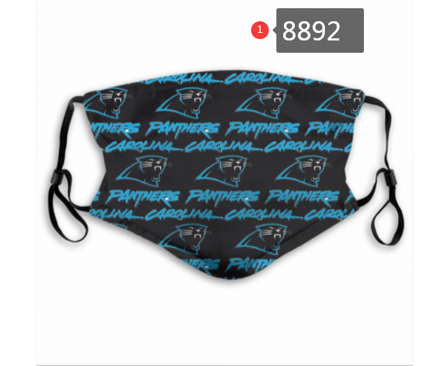 Carolina Panthers #1 Dust mask with filter->nfl dust mask->Sports Accessory